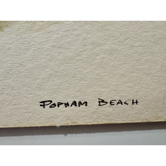 Henry Emil Salloch Original Watercolor on Paper Popham Beach, Maine. 1954. For Sale - Image 4 of 7