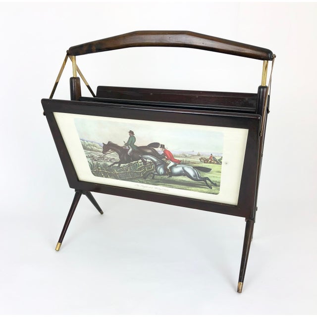1950s Mid-Century Italian Magazine Rack in Ico Parisi Style For Sale - Image 5 of 18