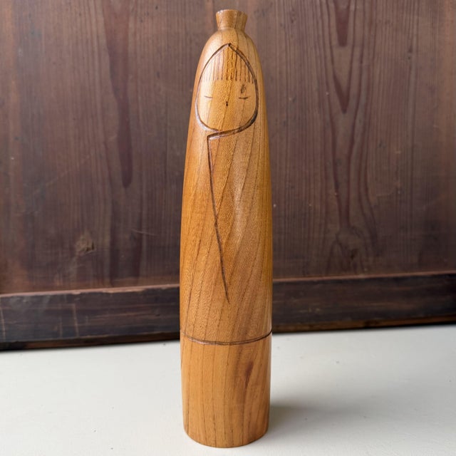 Vintage Japanese Sōsaku Kokeshi by Takanashi Hanpuushi, 1960s For Sale - Image 9 of 9