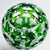 Vintage Emerald Green Cut-to-Clear Lead Crystal Sphere Vase, 1970s For Sale - Image 6 of 10