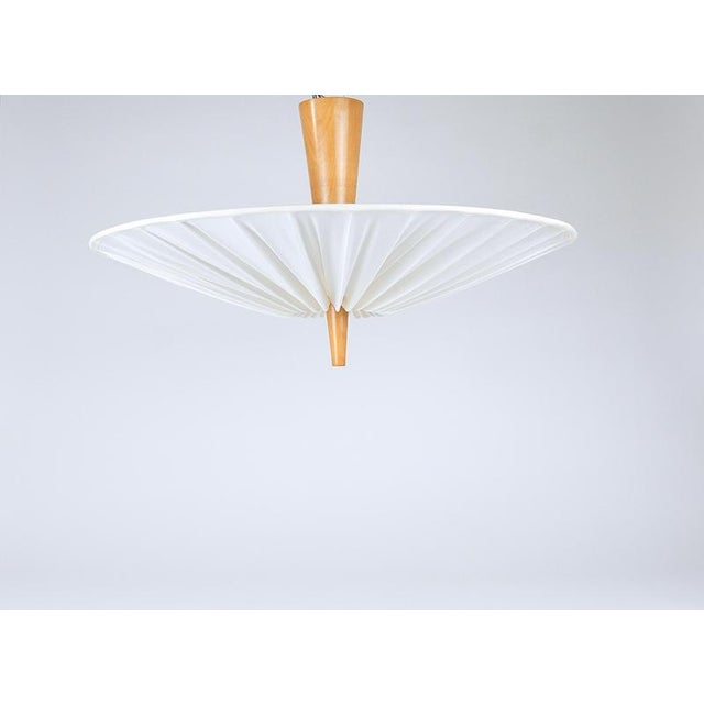 Wood Mid-Century Dorn Uplight Flush Mount attributed to J. T. Kalmar for Kalmar, 1950s For Sale - Image 7 of 18