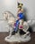 1918-1920 German Sitzendorf Porcelain Light Dragoons 1812 Military Officer on Horseback Figurine For Sale - Image 4 of 7
