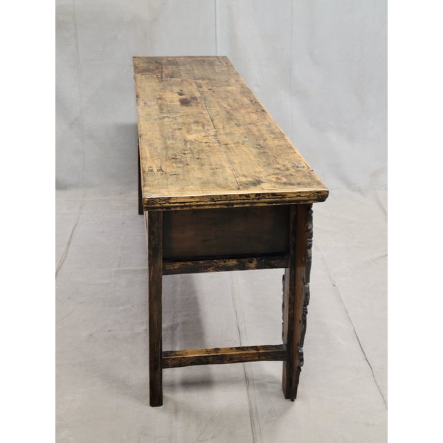 Antique Early 20th Century Chinese Red Lacquer Altar / Console Table For Sale - Image 14 of 15