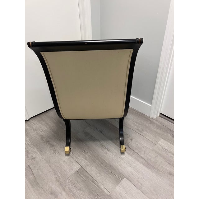 Baker Furniture Company 1970s Baker Regency-Style Armchair For Sale - Image 4 of 12