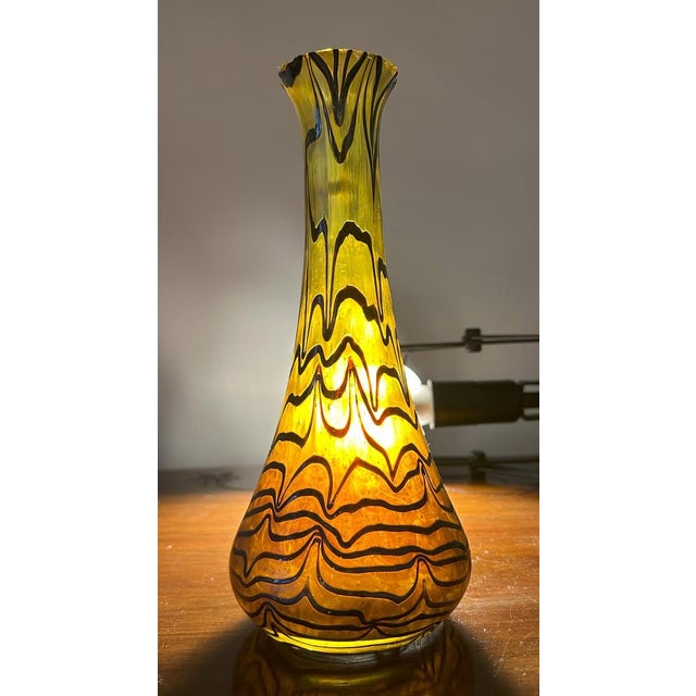 Art Nouveau Iridescent Glass Vase, Central European, 1890s For Sale - Image 5 of 18