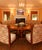 Vanguard Curved Banquette Set and Monumental Inlaid Round Pedestal Dining Table Complete Dining Suite For Sale - Image 9 of 14