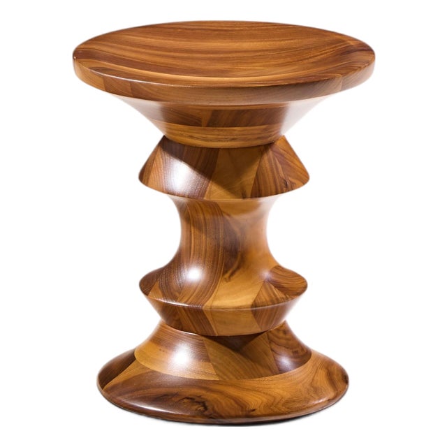 Charles & Ray Eames for Herman Miller Mid Century Walnut Time Life Stool For Sale
