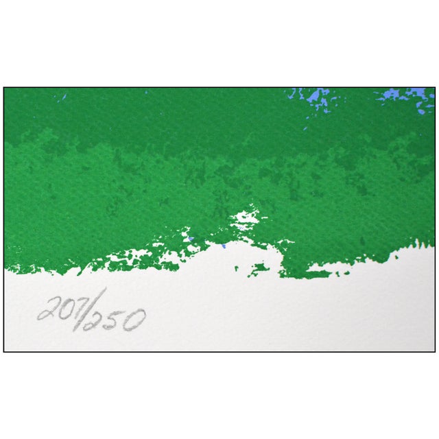 1970s 1972 in the Stretch Modern Blue Screenprint LeRoy Neiman For Sale - Image 5 of 6
