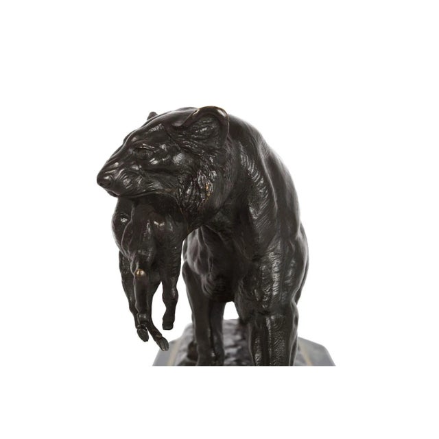 Early 20th Century French Antique Bronze Sculpture of Tiger Carrying Gazelle by Paul-Édouard Delabrierre For Sale - Image 5 of 12