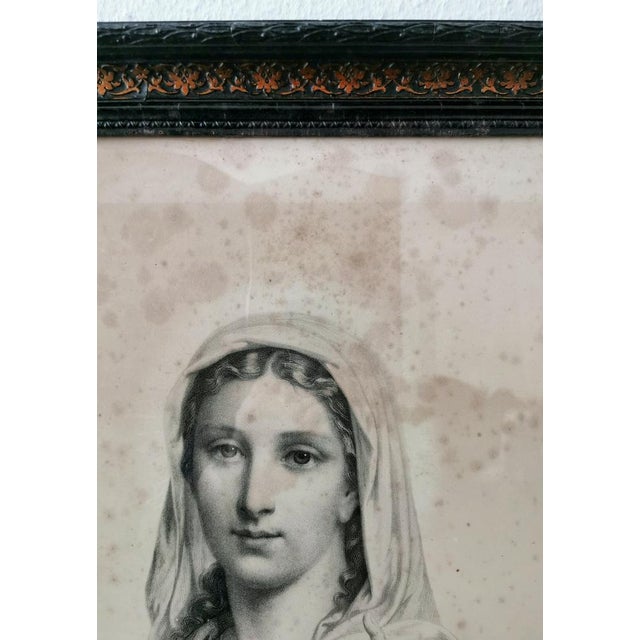 Virgin Mary and Jesus, Large Engravings, 19th Century, Set of 2 For Sale - Image 12 of 14