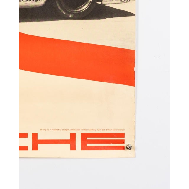 Blue 12 Hours of Sebring USA Porsche Porsche Poster by Atelier Strenger, 1971 For Sale - Image 8 of 10