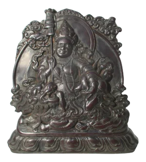 Tibetan Tree Resin Cast Lokapala on Lion