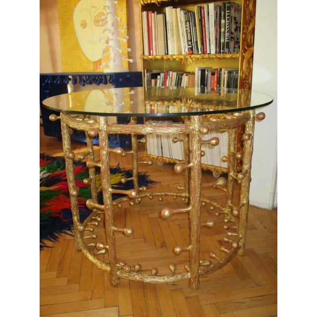 Gold Late 20th Century Biomorphic Round Twig Table Base in the Style of Giacometti For Sale - Image 8 of 12