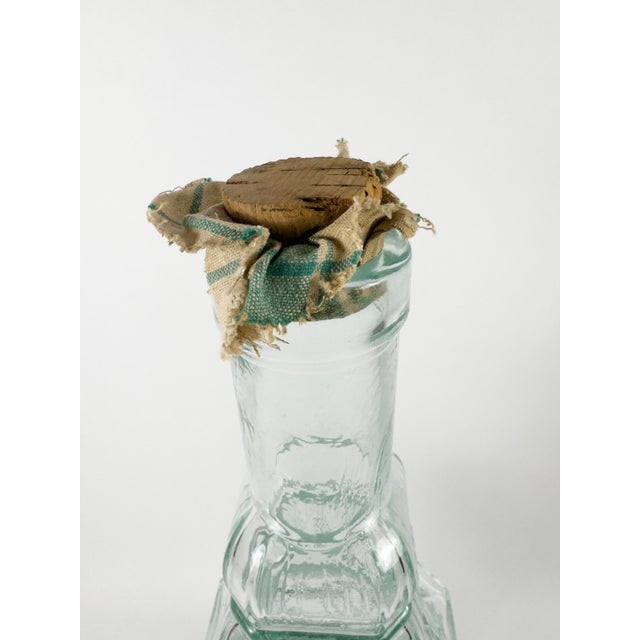 Antique French Mold-Blown Glass Liquor Fountain With Wooden Spigot, Circa 1900 For Sale - Image 11 of 18