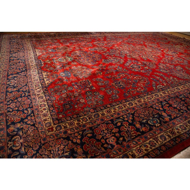 Textile Vintage Fine Kazvin Carpet - 11'9" x 15'8" For Sale - Image 7 of 12