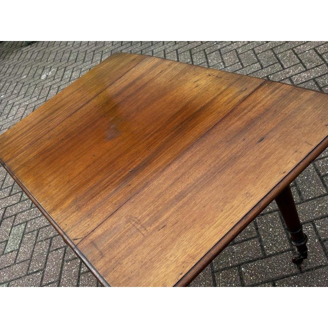 Victorian Mahogany Pembroke Drop Leaf Side Table For Sale - Image 10 of 11