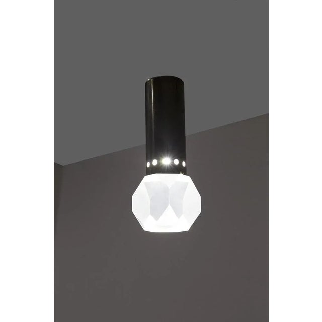 Mid-Century Modern Mid-Century Aluminum and Glass Pendant from Stilux Milano, 1950s For Sale - Image 3 of 6