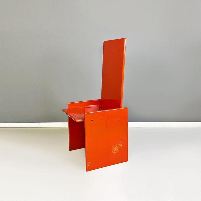Kazuki Chairs in Red Lacquered Wood attributed to Kazuhide Takahama for Simon Gavina, 1969, Set of 6 For Sale - Image 3 of 18