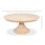 Transitional Round Dining Table, Medium - Bleached Oak With Faceted Pedestal Base For Sale - Image 9 of 9