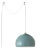 Swag Pendant Light - Half Dome Pool Blue Shade, Inline Dimmer, Plug-in Design, Modern Satin Nickel For Sale