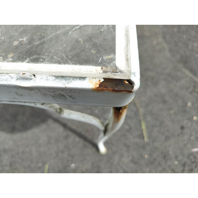 Mid 20th Century Floral Patio Garden Table For Sale - Image 10 of 10