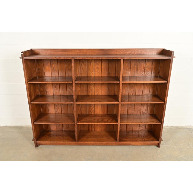 Mission Stickley Mission Oak Arts & Crafts Triple Bookcase For Sale - Image 3 of 13