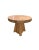 Contemporary Sculptural Suar Wood Round Table, Natural Finish For Sale - Image 3 of 5