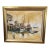 1970s Modern American Seascape Impressionist Style Oil on Canvas Titled Boats in the Harbour Framed Signed For Sale