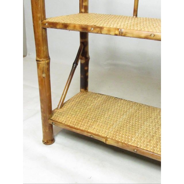 Antique English Bamboo Shelf Stand For Sale - Image 11 of 13