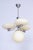Art Deco Chandelier in Chrome-Plated Steel and Opal Glass, Czech, 1920s For Sale - Image 4 of 11