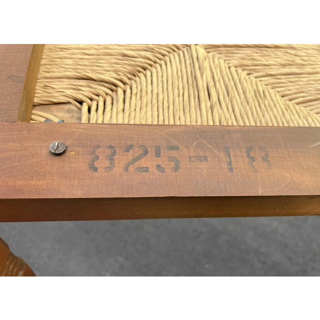 Wood Nichols & Stone Maple Frame and Rush Seat Dining Chairs - Set of 4 Including 2 Armchairs For Sale - Image 7 of 7