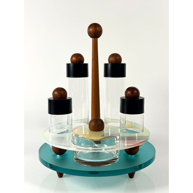 Appetizer Tray and Condiment Set by Ennio Pasini for Rede Guzzini, 1980s, Set of 2 For Sale - Image 15 of 18