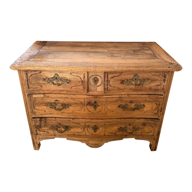 18th Century French Louis XV Walnut Bleached Chest of Drawer / Commode For Sale