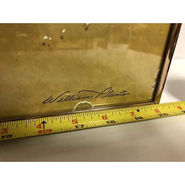 Kai Nielsen VTG William Plante 30" Nielsen Frame Signed Photograph Birch Tree Forest Scene For Sale - Image 4 of 11