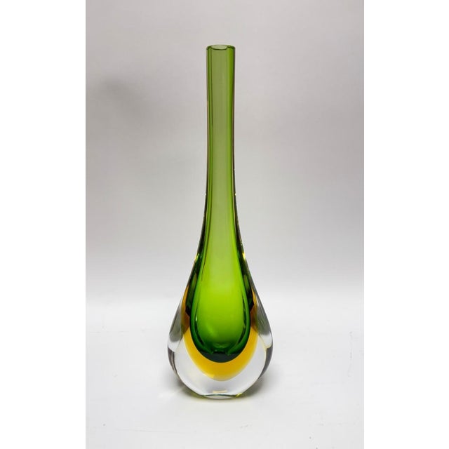 Late 20th Century Vetri Di Murano Elongated Teardrop Vase For Sale - Image 5 of 10