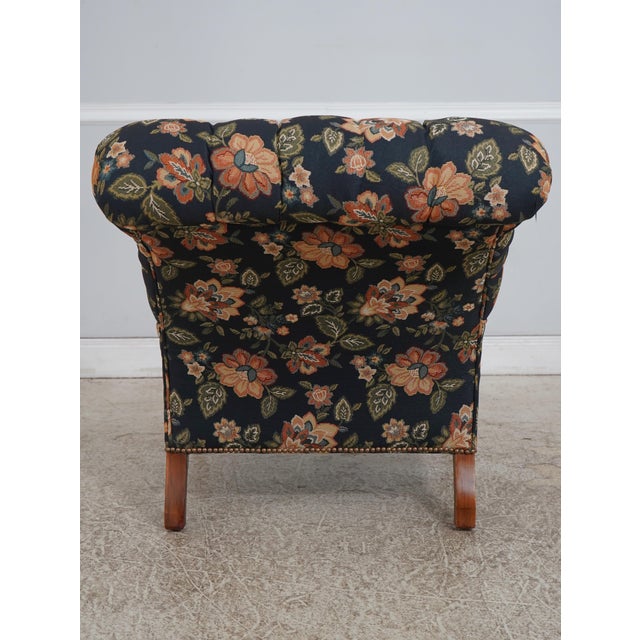 Stickley Stickley Tufted Leopold Chair & Ottoman Stool For Sale - Image 4 of 18