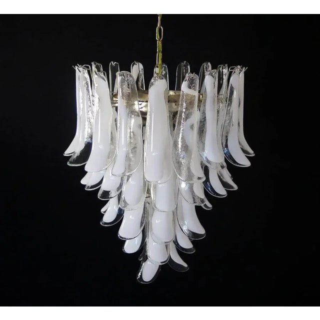 Large Vintage Italian Murano Chandelier with 52 Glass Petals, 1970s For Sale - Image 6 of 12