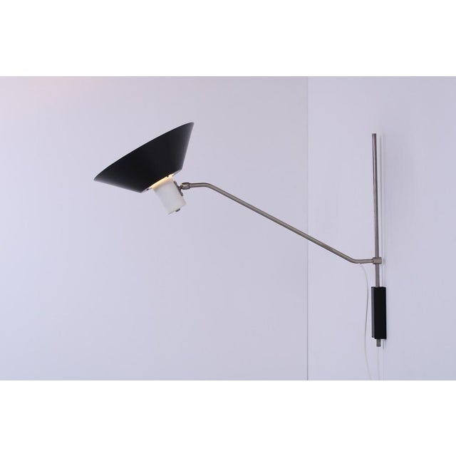 Black 7078 Adjustable Sconce by J. J. M. Hoogervorst for Anvia, 1950s For Sale - Image 12 of 18