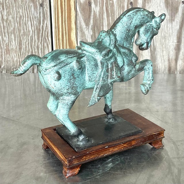 Wood Vintage Asian Patinated Tang Dynasty Horse For Sale - Image 7 of 7