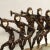 1990s Large Art Deco Sculpture of Five Chiparus Style Dancers With a Marble Base For Sale - Image 5 of 11