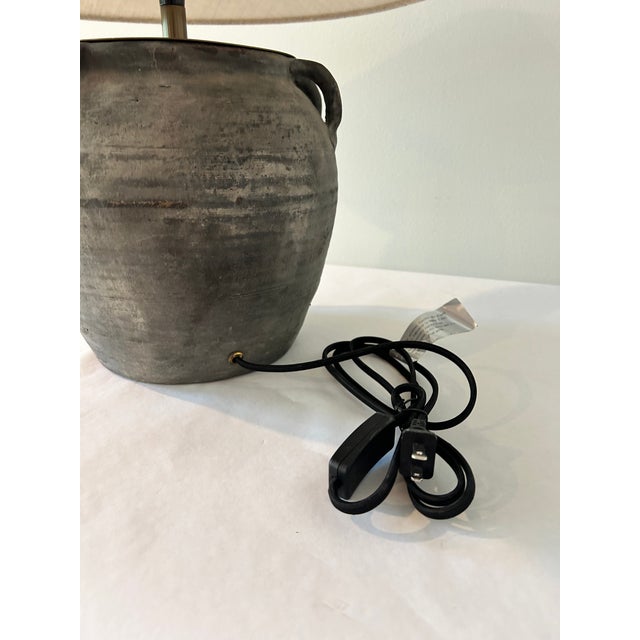Black Vintage Water Pot Table Lamp For Sale - Image 8 of 12