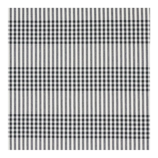 Sample - Schumacher Bergen Plaid Fabric in Slate For Sale