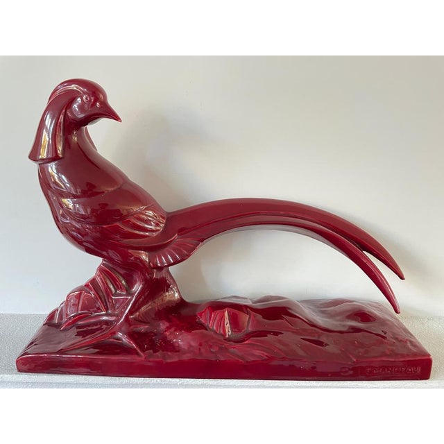 Vintage Art Deco Ceramic Pheasant from Saint Clement, 1930s For Sale - Image 15 of 15