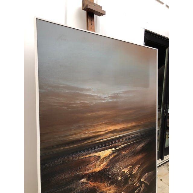 Mid Century Modern Large Original Landscape Painting by PierreJean