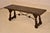 Spanish Revival Early 20th Century Walnut Bench With a Hand Painted Top For Sale - Image 3 of 7