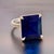 Natural Solitaire Sapphire Ring 6.5 14k W Gold 7 TCW Certified For Sale In New York - Image 6 of 18