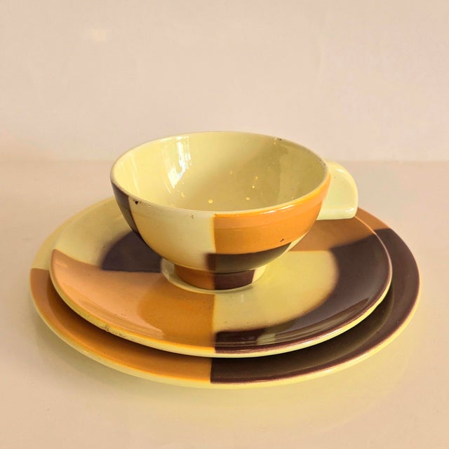 Bauhaus Coffee Set by Eva Stricker-Zeisel for Schramberg, 1929, Set of 3 For Sale - Image 3 of 10
