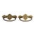 Pair of Vintage 4 In. Brass Floral Bail Drawer Pulls For Sale