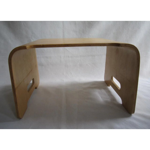 Mid Century Bent Wood plycraft-style side table. Blonde finish. Measures 18"L x 12.75"D x 12"H. Overall condition is good...