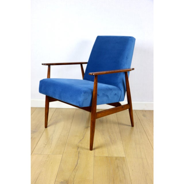 Lis Lounge Chair with Blue Sky Upholstery by Henryk Lis, 1970s For Sale - Image 3 of 11